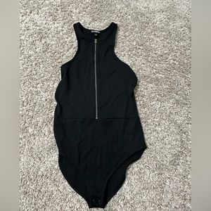 EXPRESS - Black Half Zip Bodysuit *SIZE M*